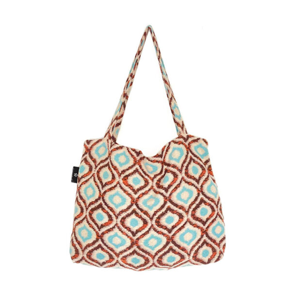 Wallabag Retro Wooly Brown Blue