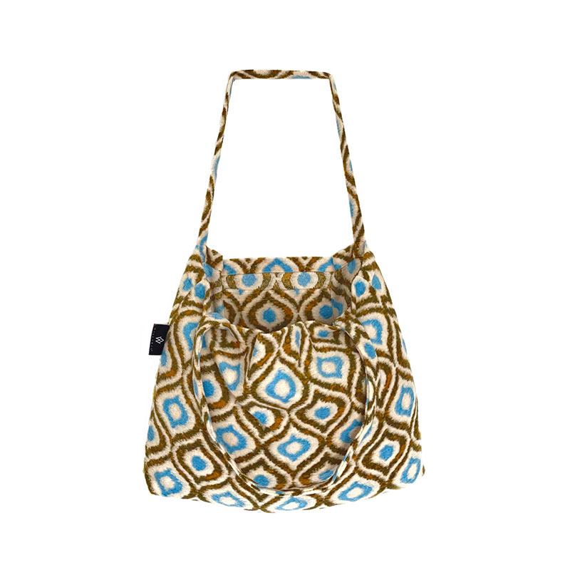Wallabag Retro Wooly Green Blue
