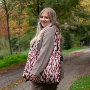 Roseklerenzooi x Wallabag Blurry Ikat Brown
