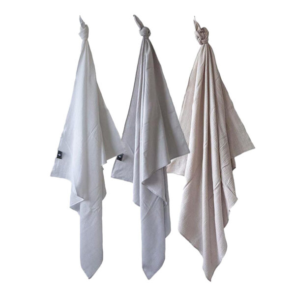 Wallabag Swaddles XL - Set van 3 - grijs, wit