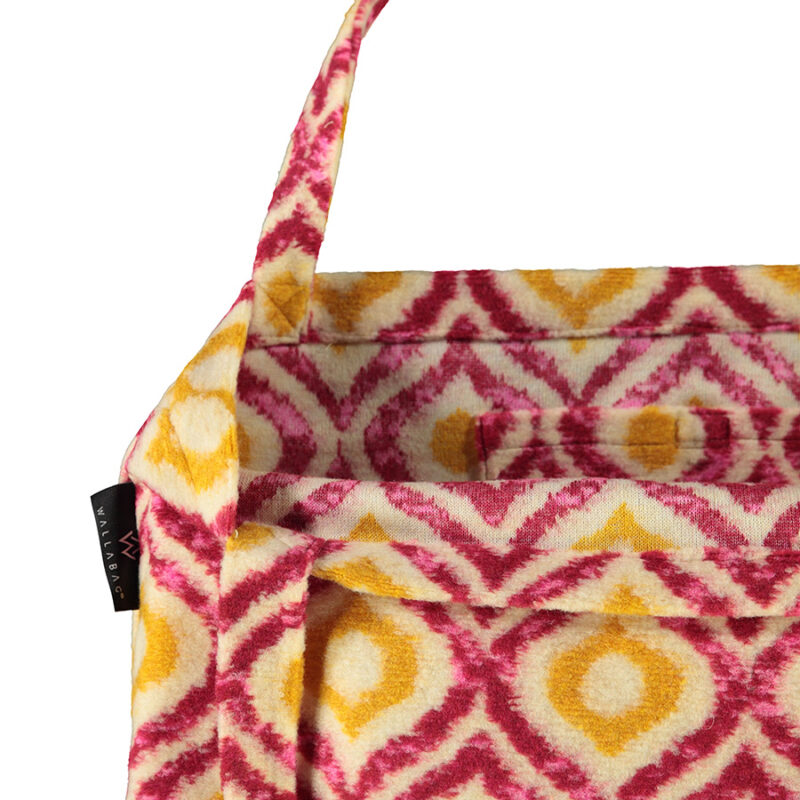 Wallabag Retro Wooly Pink Yellow