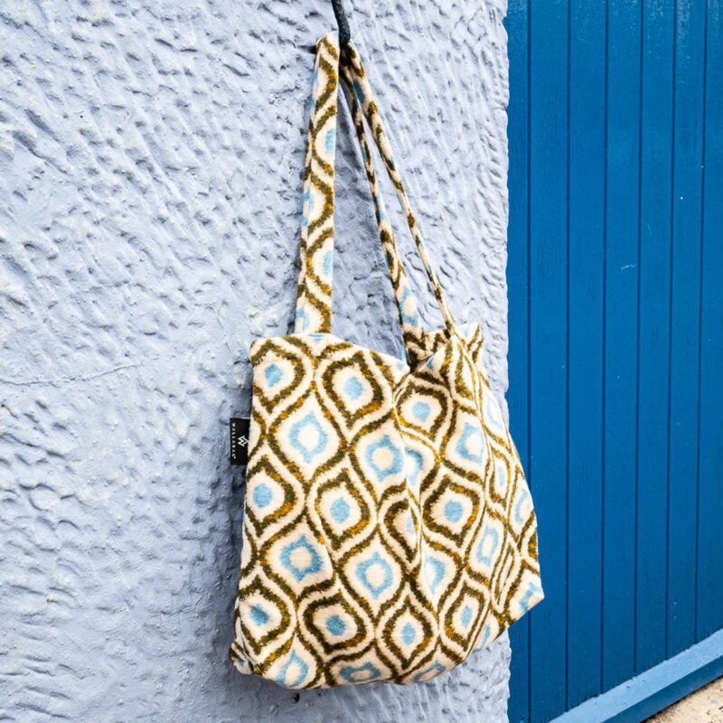 Wallabag Retro Wooly Green Blue