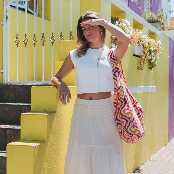 Wallabag Retro Wooly Pink Yellow